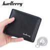Men's Anti-theft Chain Short Wallets Vintage Design Artificial Leather Bifold Wallet Fashion Card Holder Coin Purse