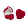 Luxury Heart-Shaped Wedding Ring Box Jewelry Display Storage Box Engagement Rose Flower Design Ring Box Couple Gifts Box