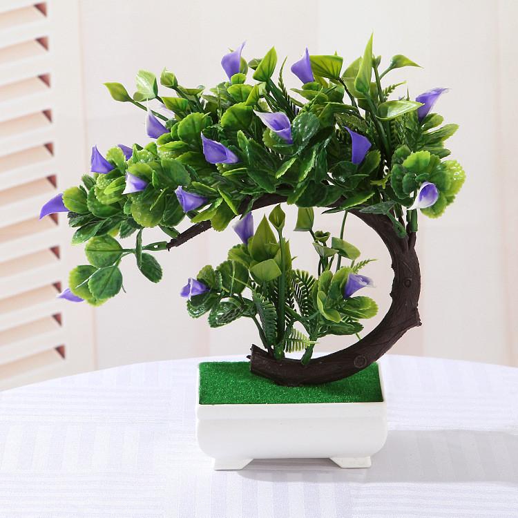 Artificial Lily Plant Indoor Decor With Plastic Material For Home Garden Display