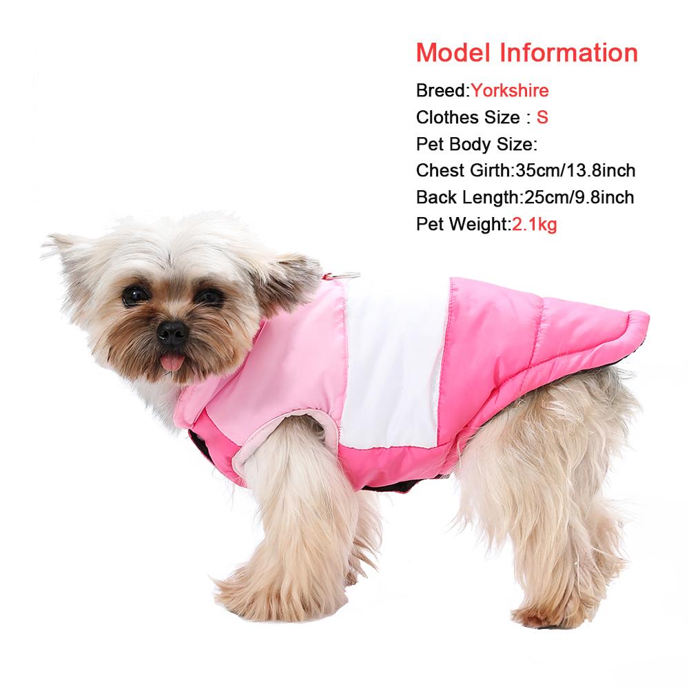 Pet Dog Clothes Winter Warm Puppy Jacket Vest With D-ring Cozy Windproof Chihuahua French Bulldog Coat For Dogs Cats Costume