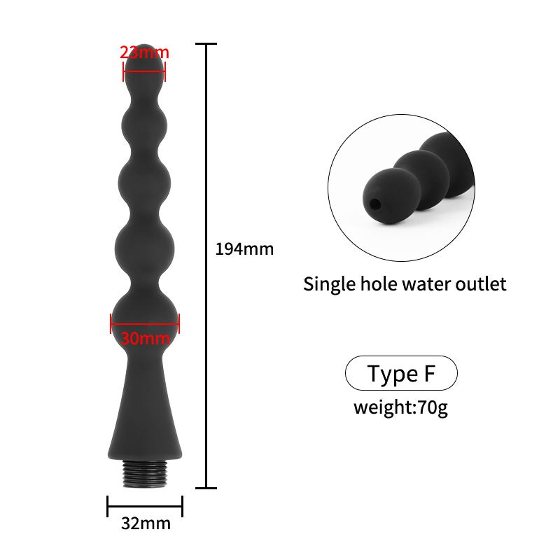 New Soft Silicone Enema Kit Multi Size Vaginal Anal Douche Heads  Professional Intimate Cleaning for Constipation Relief Adult Toy Insert Masturbator