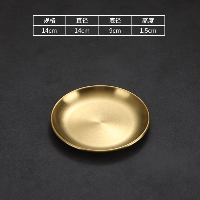 Thick Side 304 Stainless Steel Dinner Plate Round Steak Salad Deesert Cake Tray Kitchen Anti-scalding Plates for Western Food