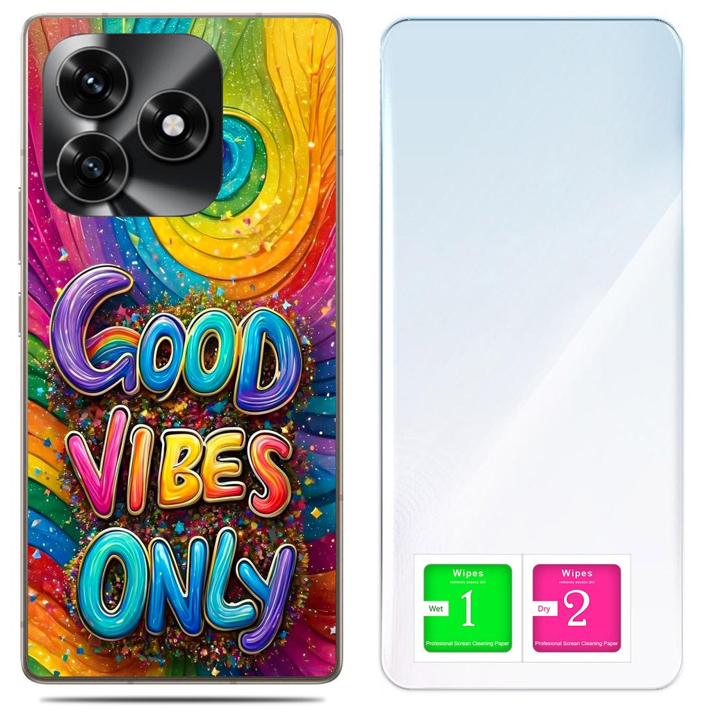 Etui Do Honor X5C Plus / X5C 4G Obudowa Foto Case Plecki Vibes + Szkło 9H