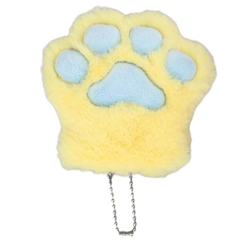 Animes Cats Paw Keychain Plush Cats Paw Keyring Cute Car Backpack Pendants Charm Cartoon Cats Paw Keychain Jewelry Gifts