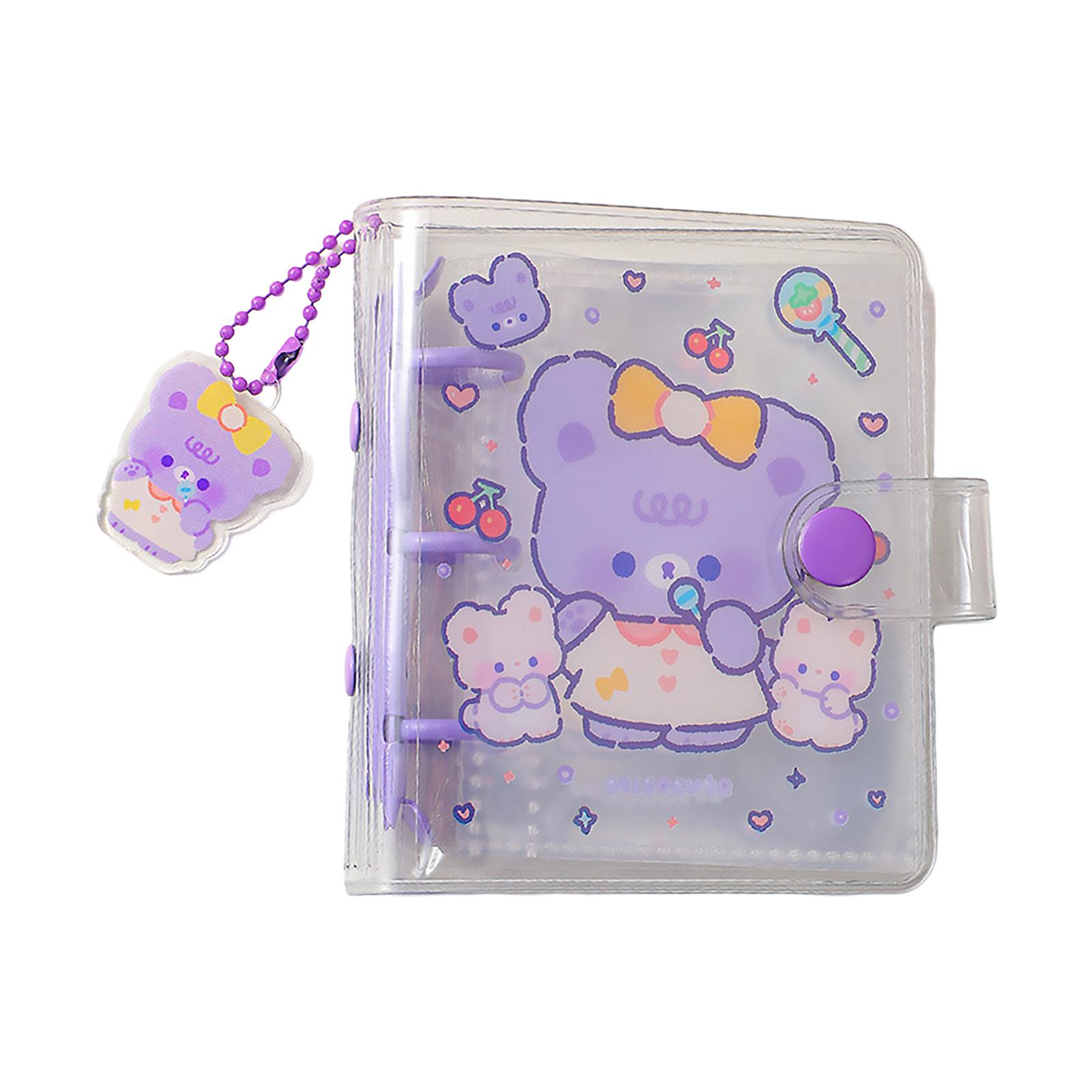 

Cartoon PVC Photo Album Binder For 54x86mm Instant Film Pictures Mini Photo Holder фіолетовий