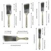 5Pcs Paint Brushes Set Sash Brushes Soft Tapered Filament Wood Stain Brushes for Walls Cabinets and Fences