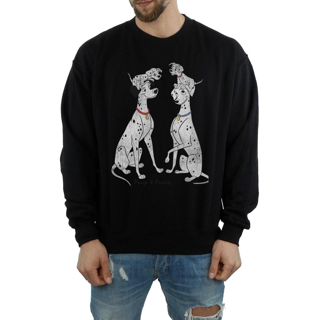 Disney Mens 101 Dalmatians Classic Pongo And Perdita Sweatshirt