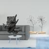 Iron Flower Bookend Sculpture Minimalist Metal Book Holder Decorative Wire Ornament for Bookshelf