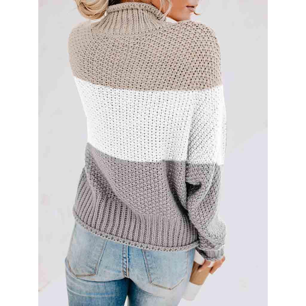 Womens Off The Shoulder Sweater Casual   Knitted Loose Long Sleeve Pullover