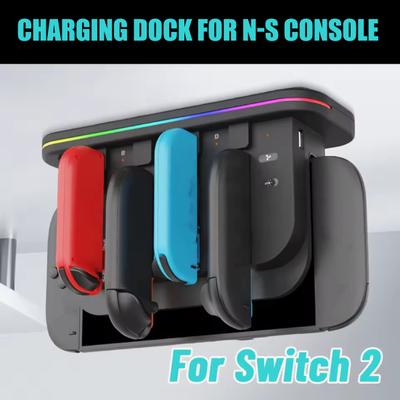Ladestation für Nintendo Switch/2/OLED Joy-Con 4-in-1 Gamecontroller Joypad Aufladen