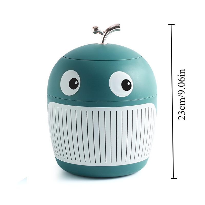 Small Whale Desktop Garbage Bin, Light Luxury Style, Cute Mini Office Desk, Tea Table Storage Bin, Small Desk Bin