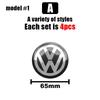 4pcs 56/60/65mm Volkswagen Car Wheel Center Cover Stickers Hub Cap For VW R Golf Touran Octavia Motion GTI Polo Auto AccessoriesNB4