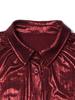 Women's Elegant Wine Red Lapel Long Sleeve Shirt