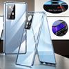 360 Metal Magnetic Case for XiaoMi Mi 11 14 Ultra 13T 11 14T 15 Pro 14 Civi Double-Sided Glass Transparent Snap Lock Phone Cover