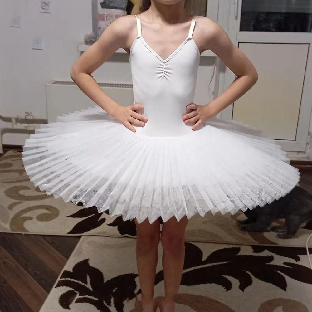 Fashion Puffy Ballet Tutu Skirt White Pink Stage Costume Swan Lake Ballet Dress Modern Party Dress Princess Dress Dance