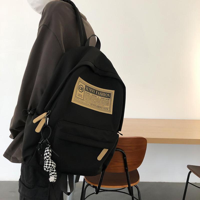 Backpack Girls Port School Bag High School College Student Couple Backpack Large Capacity Simple Backpack