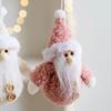 2pcs Soft Plush Santa Claus Pendant Handmade Xmas Tree Pendant  Party Favors