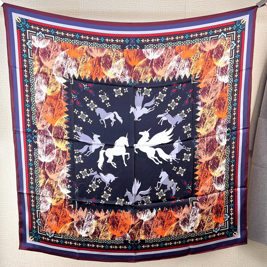 Silk Early Spring Mulberry Silk Silk Scarf Versatile Foreign Silk Scarf Temperament Large Square Scarf Women