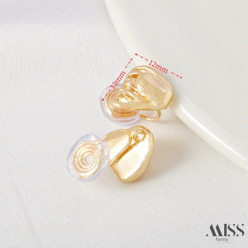 

DIY 14K Color-Preserving Beanie Earrings Accessories Gilded (14K) 1 pair of 2 Tulip ear clips with rings