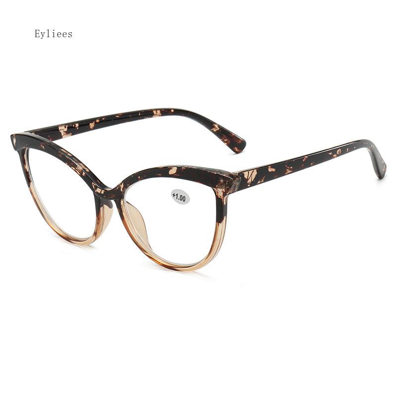 Lady Cat Eye Reading Glasses Women Spring Hinge Lightweight Presbyopic Readers Eyeglasses with Diopter +1.0 To +4.0 Glasses Men