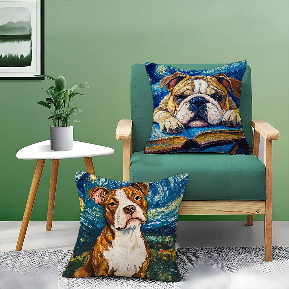 Creative Cute Starry Sky Puppy Pillow Case Printed Brushed Fleece Pillow Baby Skin-Touch Eco-Friendly Dye-Sublimat
