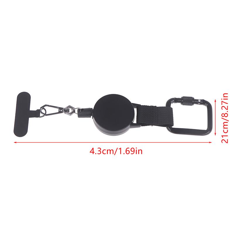 Anti-Theft Retractable Phone Lanyard Safety Connect Piece Tether Phone Tab Strap With Carabiner Anti-Drop Harness For Outdoor