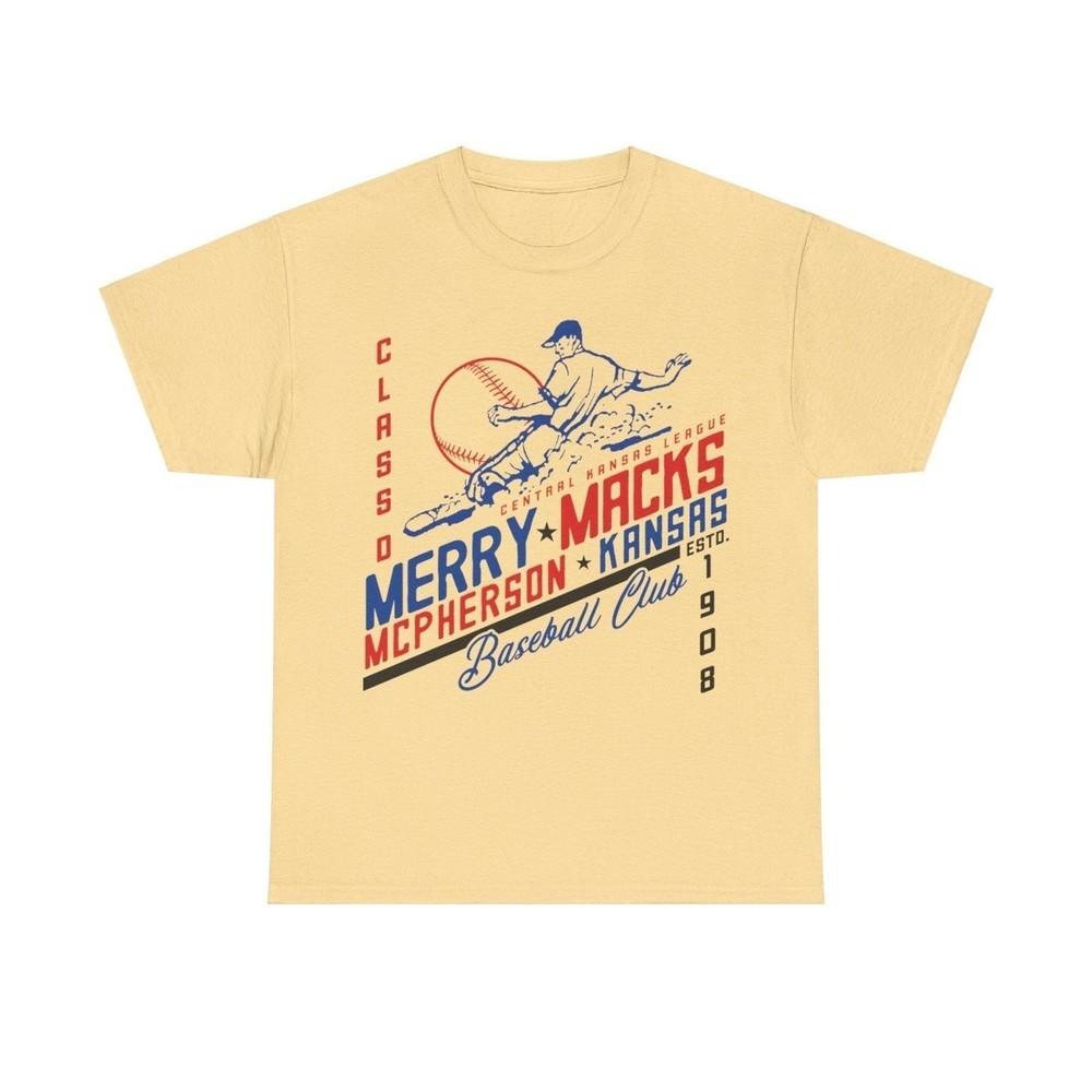 

McPherson Merry Macks Est 1908 Kansas Baseball T-shirt M