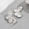 Hot Sale Women's Flower Earrings Niche Premium Design Fan Stud Earrings Versatile Earrings Fashion