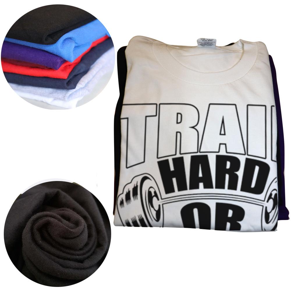 Rolig Träna Hårt Eller Gå Hem Gyms Träningsbomulls-T-shirts Herr Dammode Casual T-shirt Lös Oversized Streetwear T-shirt