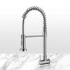 Hot Sale Commercial Single Handle SUS 304 Sink Faucet Wall Mounted Single Cold Taps Pull Down Sprayer Spring Kitchen Faucet