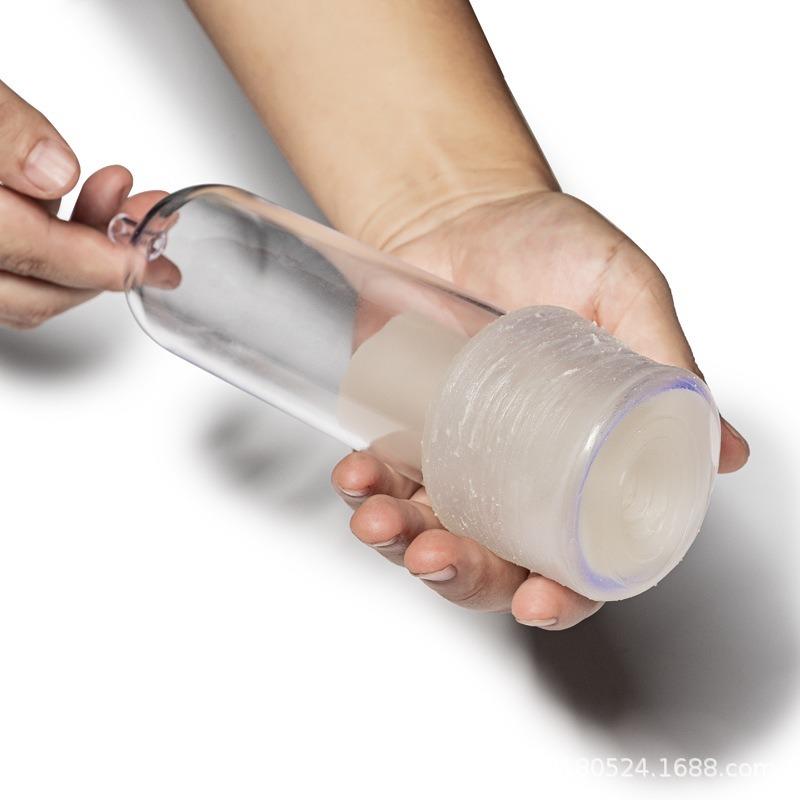 Pump Enlarger Device Vacuum Cylinde Masturbation Soft Stick Hollow Penis Sleeve Penise Pump Hand Pull Parts Penis Trainer
