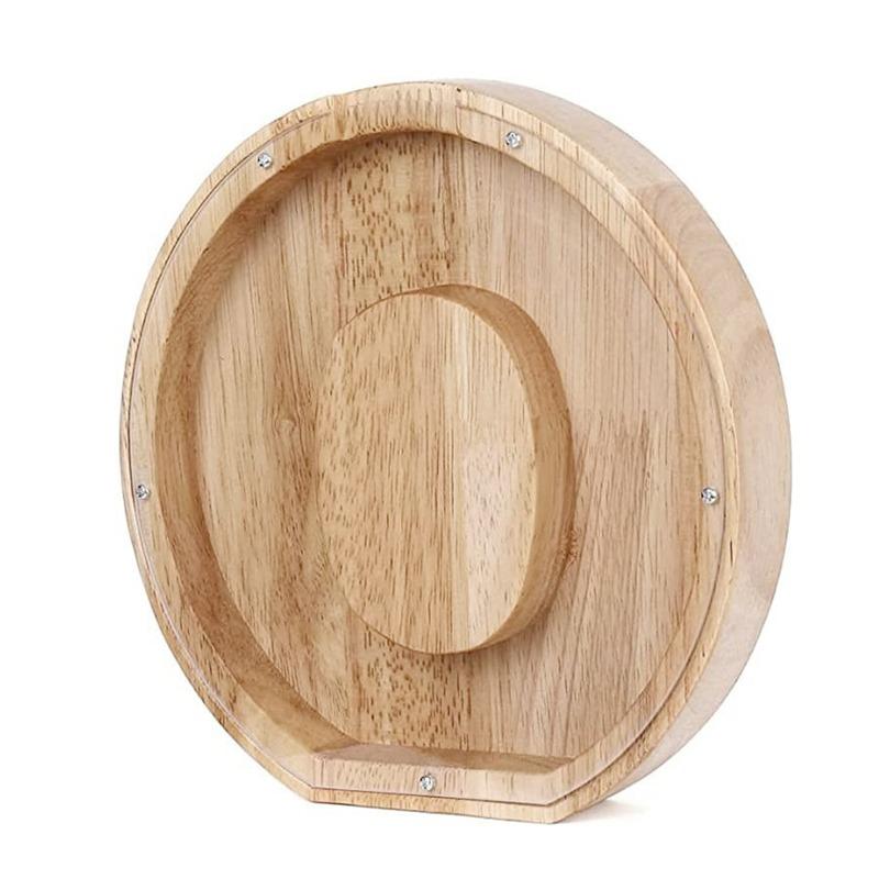 18cm Twenty-six Letter Piggy Bank Wooden Coin Money Saving Box Jar Coins Storage Box Desktop Ornament Home Decor Craft Xmas Gift