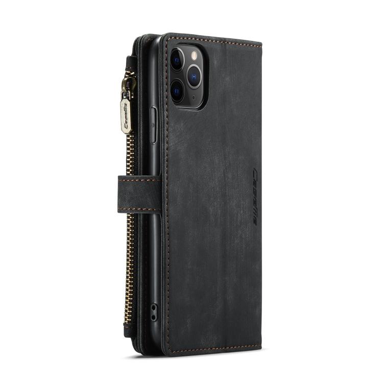 For iPhone 11 Pro Max CaseMe-C30 PU + TPU Multifunctional Horizontal Flip Leather Case with Holder & Card Slot & Wallet & Zipper Pocket
