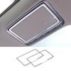 For Mercedes-Benz GLC 16-21 Aluminum Silver Rear Makeup Mirror Frame Cover Decor