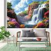 2D Scenic Mountain Waterfall Backdrop for Calm Party & Studio Shoots
