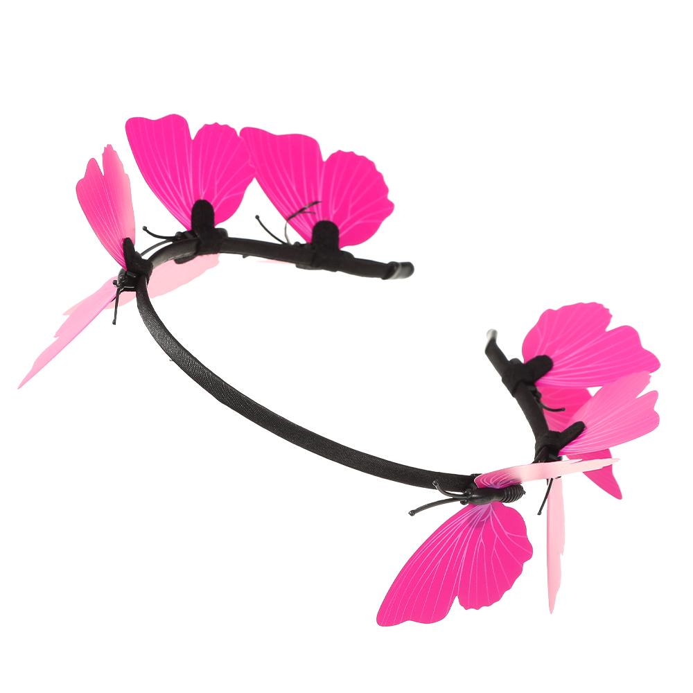 Butterfly Headband Hair Halloween Fairy Fascinator Headpiece Vintage Band Black Gothic Festival Crown Accessory Women