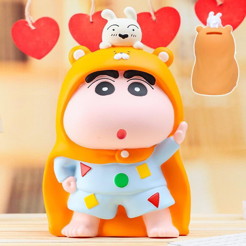Anime Crayon Shin-Chan Figura Mealheiro Modelo Pvc Estátua Boneca Mealheiro Decoração de Mesa Presentes Brinquedos