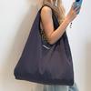Large-capacity Tote Bag Women's 2025 New Simple Solid Color Lazy Wind Shoulder Bag Casual Commuting Shopping Cloth Bag