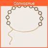 Antique Silver Metal Chain Waist Belt With Hook Closure For Trendy Womens Styling