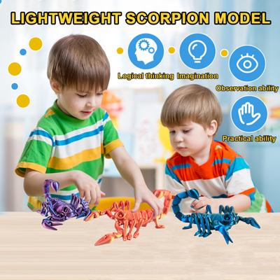 3D Printed Scorpion Figurine Movable Joints Simulation Scorpion Figure Articulated Animal Model Toy Home