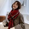Imitation cashmere retro couple plaid scarf autumn and winter new Christmas shawl versatile warm scarf