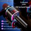 Bluetooth Wireless Microphone & Speaker with Integrated Sound Card for Singing On Mobile & TV
