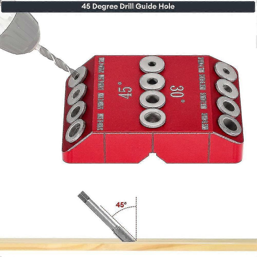 30/45/90 Angle Drill Hole Guide Jig For Angled And Straight Hole,cable Railing Screw Drilling Temp,hw