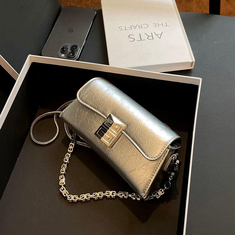 

Women s Spring and Summer Retro Easiest for Match Ins Small Square Bag Silver