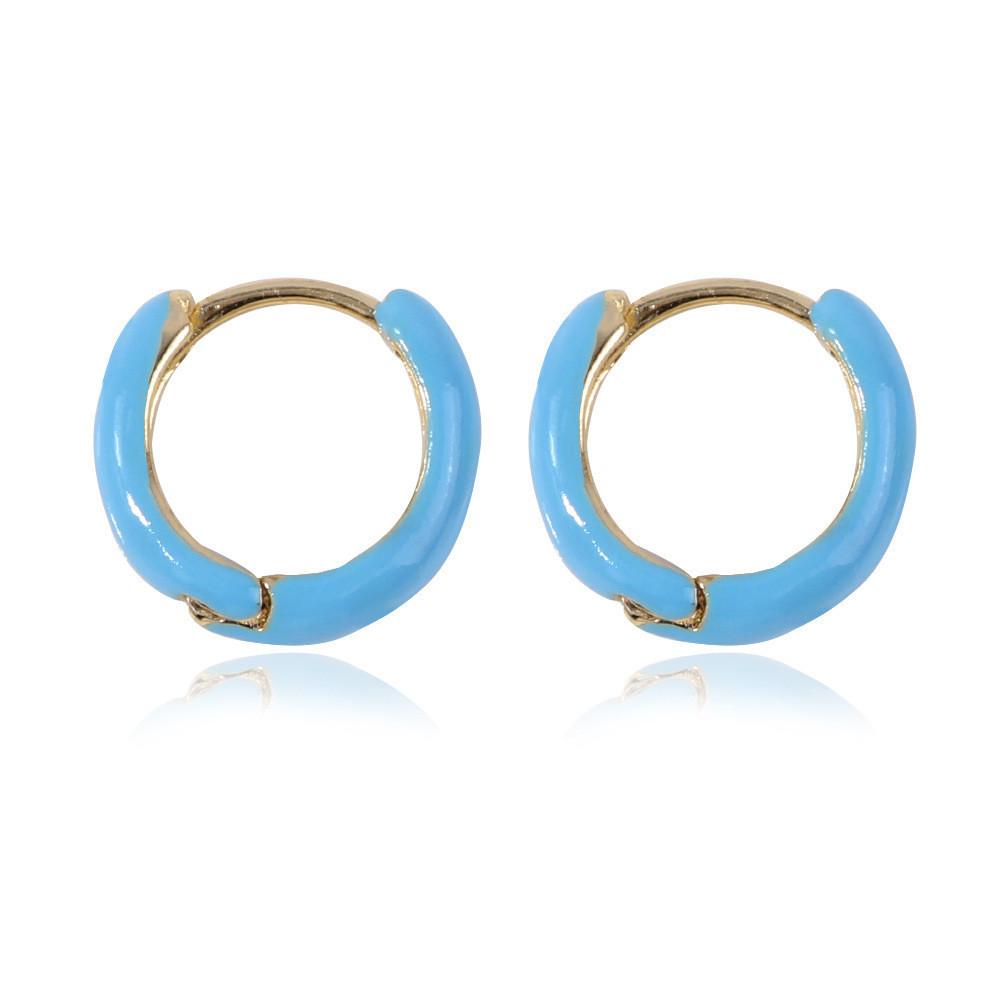 Lovely Metal Geometric Stud Earrings For Women Colorful Design 2021