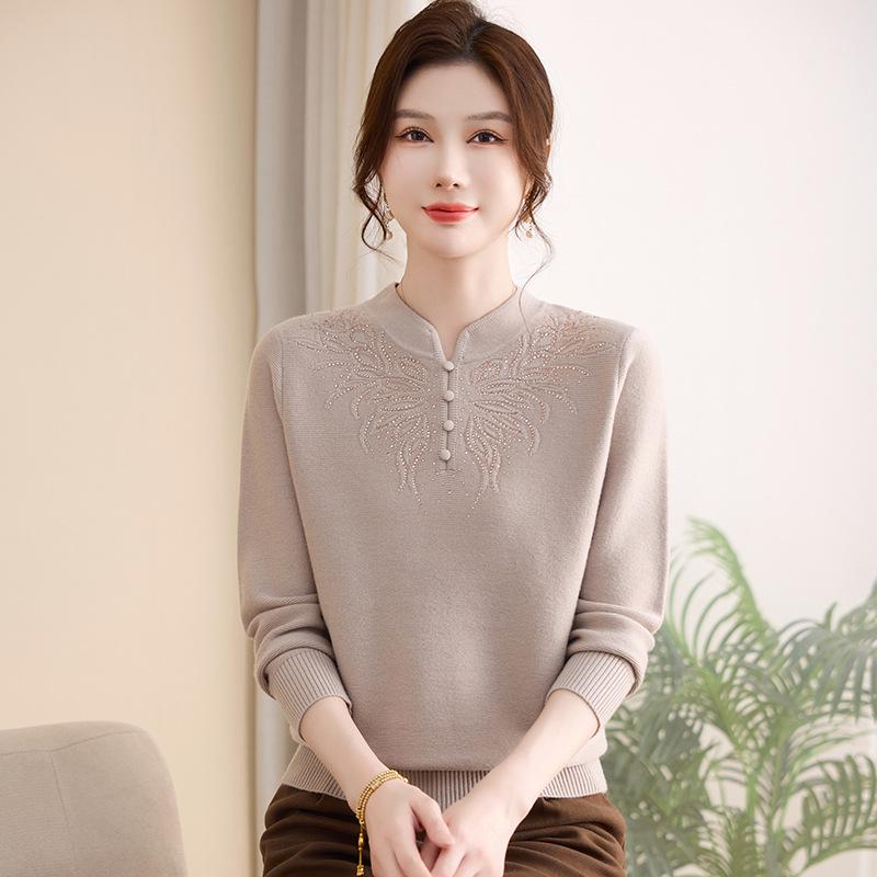 2026 Year of the Tiger Red Sweater: Stylish Base Layer for Middle-Aged & Elderly Women's Wear