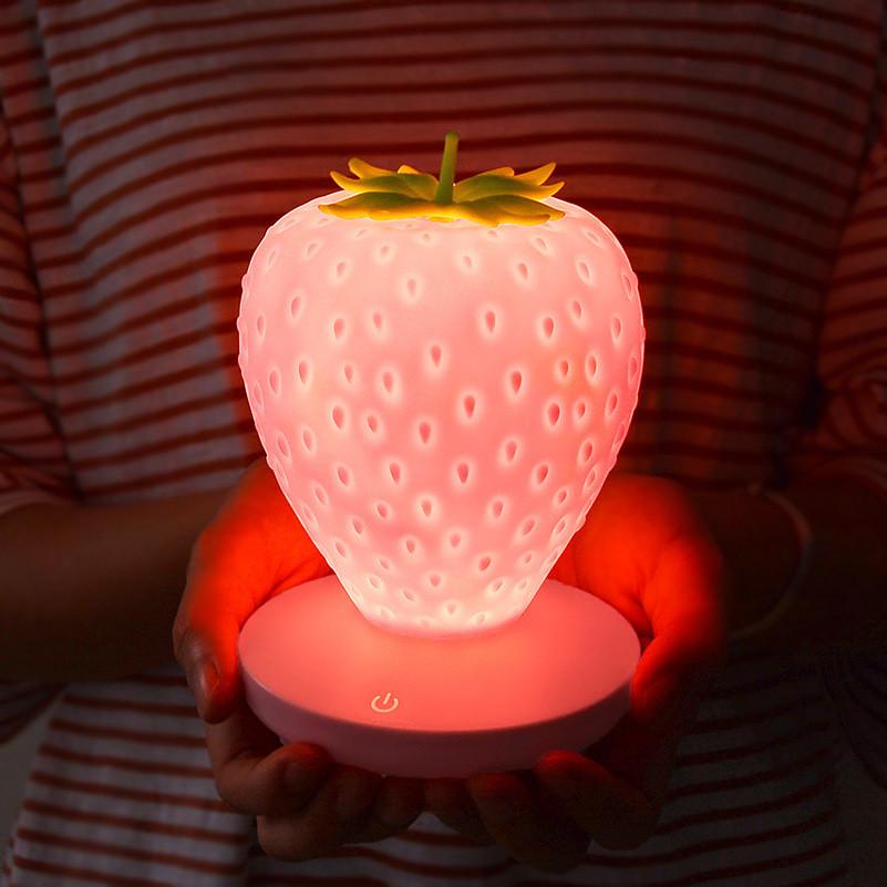 Creative Led Fruit Night Light For Girls Children Bedroom Gift Factory Direct Cross-border Explosive Model Rechargeable Patent Design