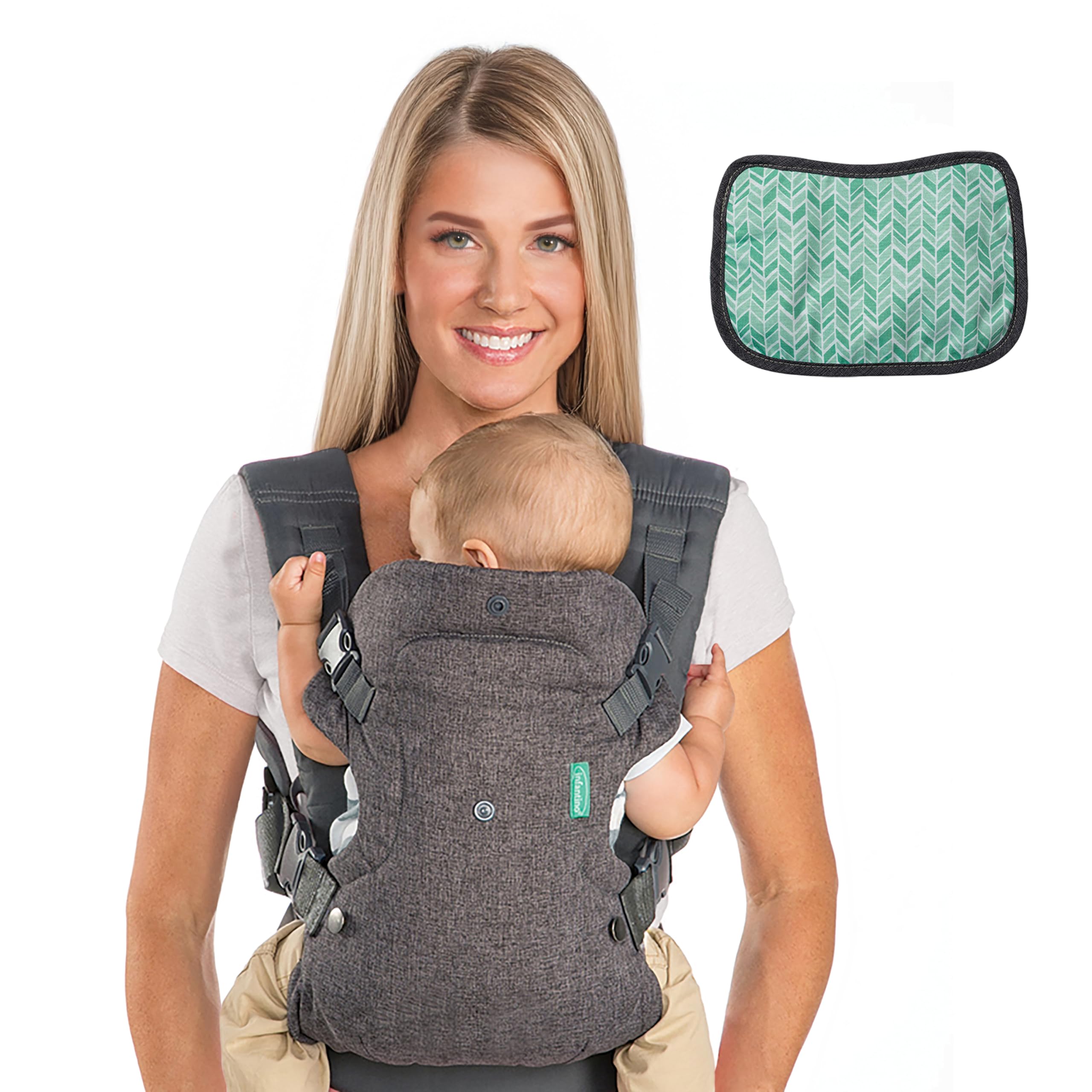 

Infantino Baby Carrier Japanese Flip Advance Baby 3 Months and 005204 [Official Product] 4-in-1 Carrier, Gray, Up,