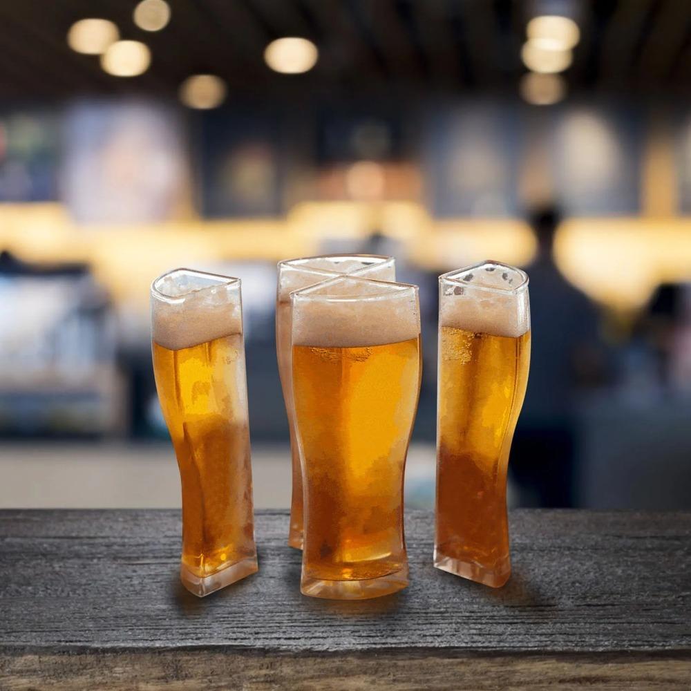 

4pcs Transparent Wine Glass 4 in 1 Beer Cup Creative Beer Mug Events S