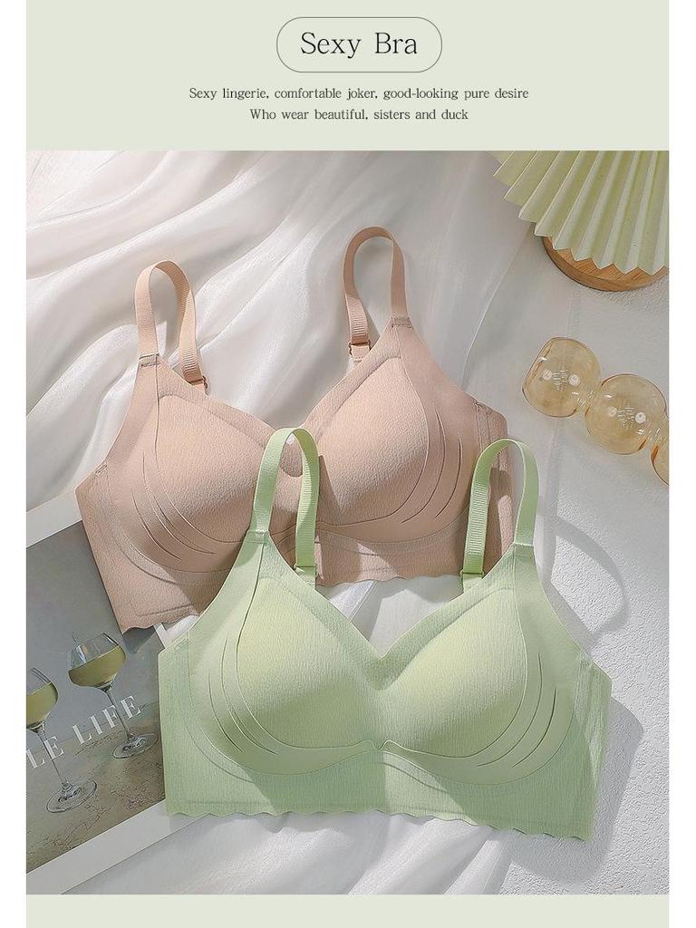 Seamless Small Chest Support Wirefree Sports Bra with Beautiful Back Design